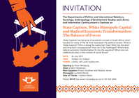 Public Lecture : State Capture.  Presentation by Former Minister of Finance, Pravin Gordhan and Former Deputy-Finance Minister, Mcebisi Jonas