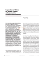 CoSAWoE - a model for context-sensitive access control in workflow environments.