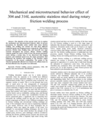 Mechanical and microstructural behavior effect of 304 and 316L austenitic stainless steel during rotary friction welding process