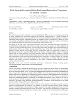 Work Integrated Learning Online Enrichment Intervention Programme  for Student Teachers