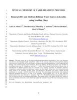 Removal of Fe and Mn from polluted water sources in Lesotho 3 using modified clays