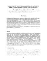 Influence of recycled aggregates of different sources on concrete: part 1 - strength effect