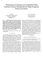 Performance Evaluation of a Simplified Multi-Function Current Transformer for High Frequency Power Converters