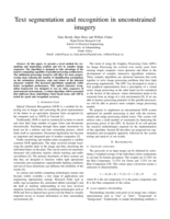 Text segmentation and recognition in unconstrainedimagery
