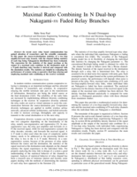 Maximal Ratio combining In N Dual-hop Nakagami-m faded relay branches