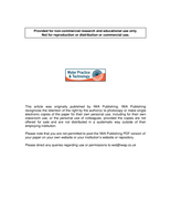 How to measure specific deposit washout and backwash efficiency of granular filters