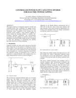 Controlled power flow capacitive divider for electric power tapping