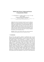 Mobile sink wireless underground sensor communication monitor