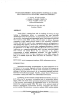 Evaluating project management techniques in SMEs' delivering infrastructure : a research project