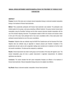 Manual versus instrument assisted manipulation in the treatment of thoracic facet dysfunction