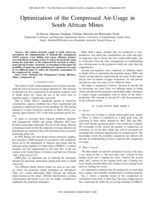 Optimization of the compressed air-usage inSouth African mines