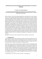 South African coal and its abrasiveness index determination : an account of challenges