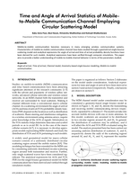 Time and Angle of Arrival Statistics of Mobileto-Mobile Communication Channel EmployingCircular Scattering Model