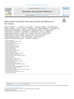 Milieu effects on the Dark Triad traits and their sex differences in 49 countries