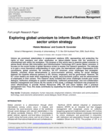 Exploring global unionism to inform South African ICT sector union strategy