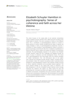 Elizabeth Schuyler Hamilton in psychobiography: Sense of coherence and faith across her lifetime