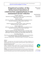 Empirical scrutiny of the behavioural intention of construction organisations to use unmanned aerial vehicles