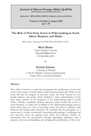 The Role of Non-State Actors in Policymaking in South Africa: Business and Media