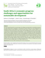 South Africa's economic progress: challenges and opportunities for sustainable development