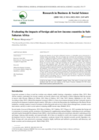 Evaluating the impacts of foreign aid on low-income countries in Sub-Saharan Africa