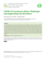 COVID-19 vaccines in Africa: Challenges and implications for the future