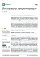 Digital financial inclusion, digital financial services tax and financial inclusion in the fourth industrial revolution era in africa