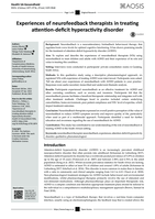 Experiences of neurofeedback therapists in treating attention-deficit hyperactivity disorder