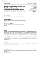 African Pentecostal Churches and Racialized Xenophobia: International Migrants as Agents of Transformational Development?