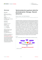 Semiconductor quantum dots for photodynamic therapy: Recent advances