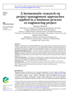 A hermeneutic research on project management approaches applied in a business process re-engineering project