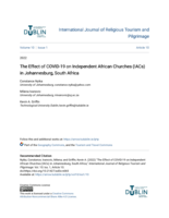 The Effect of COVID-19 on Independent African Churches (IACs) in Johannesburg, South Africa