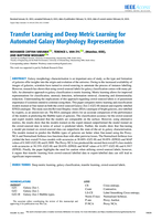 Transfer Learning and Deep Metric Learning for Automated Galaxy Morphology Representation