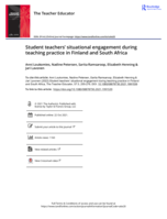 Student teachers' situational engagement during teaching practice in Finland and South Africa
