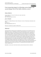From measuring impact to informing course design: The second design trial of the Maths Intensive course