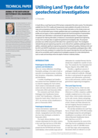 Utilising Land Type data for geotechnical investigations
