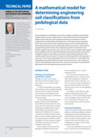 A mathematical model for determining engineering soil classifications from pedological data