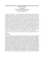 Mobile Broadband Internet Access and Use in South Africa: What it means for the Fourth Industrial Revolution