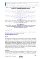 Rural Tourism Challenges in South Africa under COVID-19: Greater Giyani Local Municipality, Limpopo Province