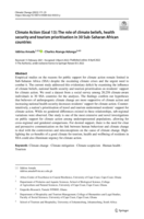 Climate Action (Goal 13): The role of climate beliefs, health security and tourism prioritisation in 30 Sub-Saharan African countries