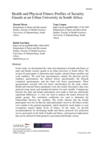 Health and Physical Fitness Profiles of Security Guards at an Urban University in South Africa