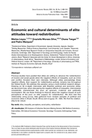 Economic and cultural determinants of elite attitudes toward redistribution
