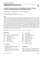 A machine learning approach for investigating the impact of seasonal variation on physical composition of municipal solid waste