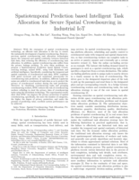 Spatiotemporal Prediction Based Intelligent Task Allocation for Secure Spatial Crowdsourcing in Industrial IoT