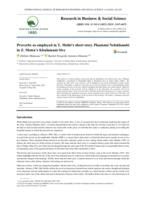 Proverbs as employed in T. Msibi’s short story Phumani Nelokhambi in Z. Motsa’s Khulumani Sive