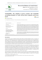 Sustainability: The adoption of green economy and sustainable accounting principles by South African listed companies and lessons learnt