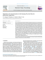 Deposition and characterization of self-cleaning TiO2 thin films for photovoltaic application
