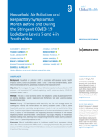 Household Air Pollution and Respiratory Symptoms a Month Before and During the Stringent COVID-19 Lockdown Levels 5 and 4 in South Africa