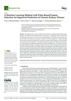 A Machine Learning Method with Filter-Based Feature Selection for Improved Prediction of Chronic Kidney Disease