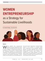 WOMEN ENTREPRENEURSHIP as a Strategy for Sustainable Livelihoods PEER REVIEW