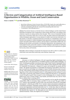 A Review and Categorization of Artificial Intelligence-Based Opportunities in Wildlife, Ocean and Land Conservation